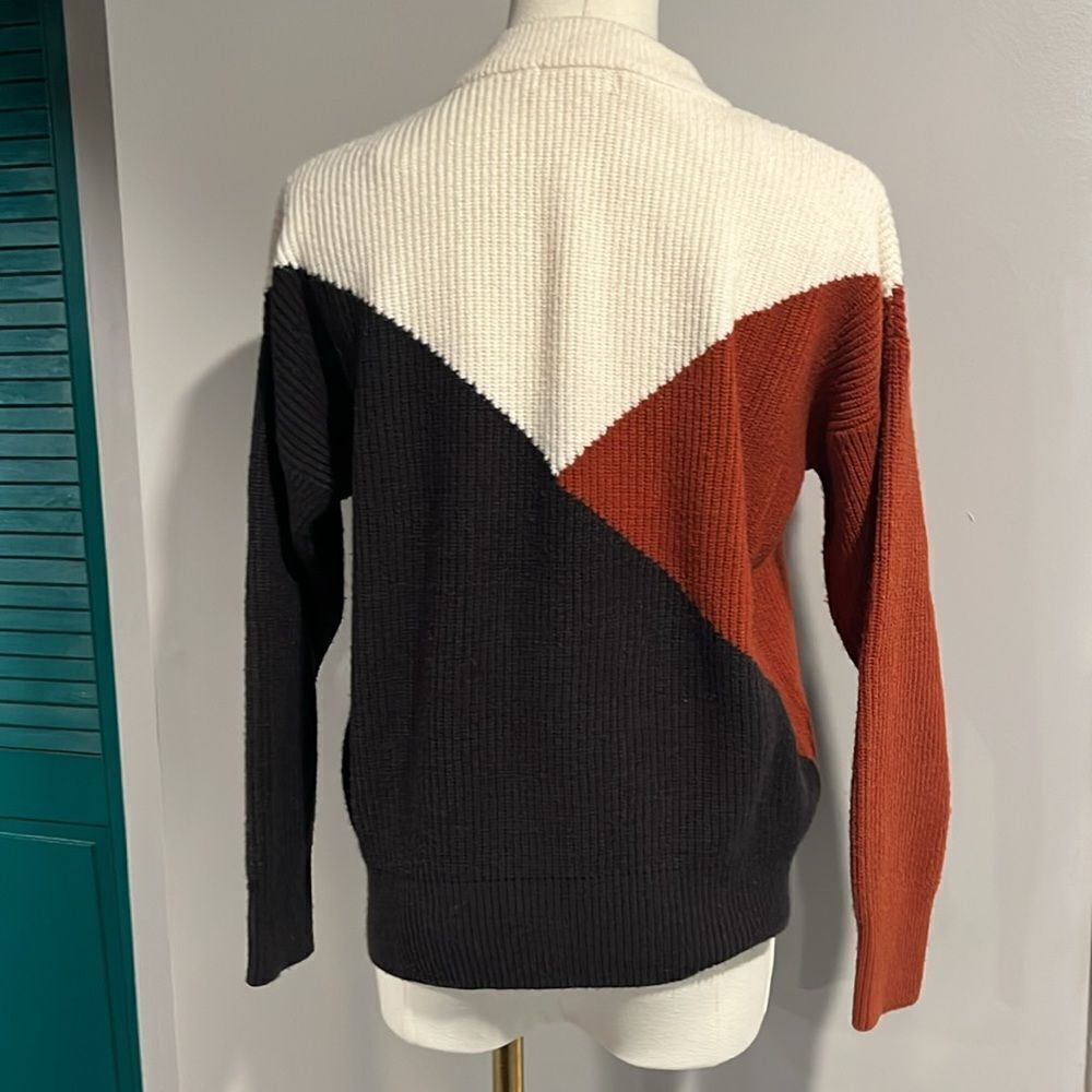 Sophie Rue NWOT color block crew neck Sweater - Black, White, and Red - XS - Picture 5 of 8